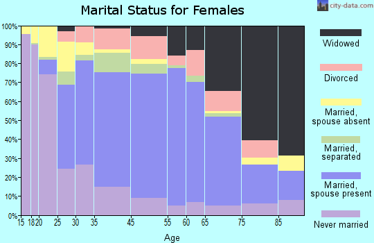 Worth County marital status for females