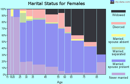 Meriwether County marital status for females