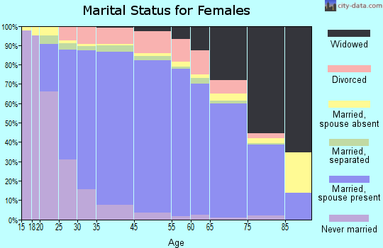 Prince of Wales-Outer Ketchikan Census Area marital status for females