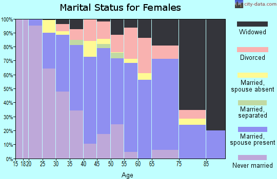 Dillingham Census Area marital status for females