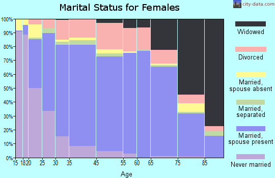 Washington County marital status for females
