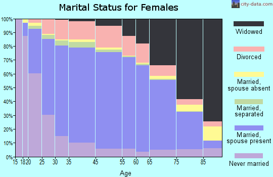 Johnson County marital status for females