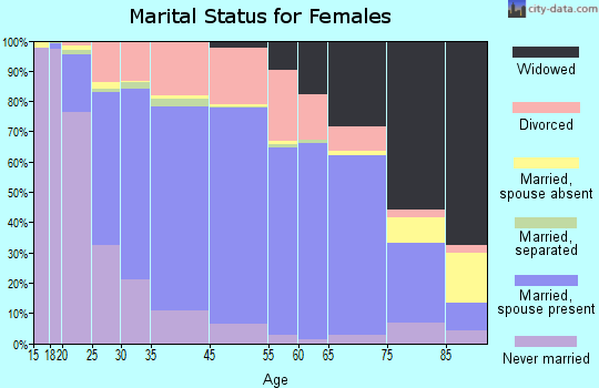 Warren County marital status for females
