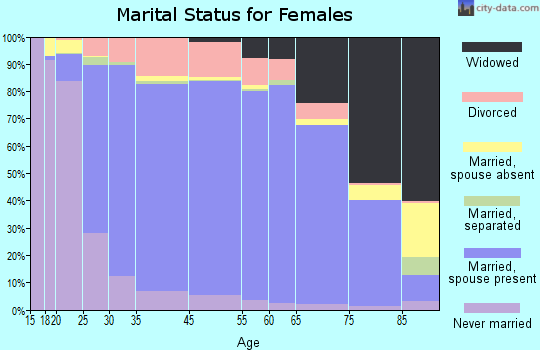 Morris County marital status for females