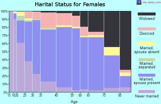Palo Pinto County marital status for females