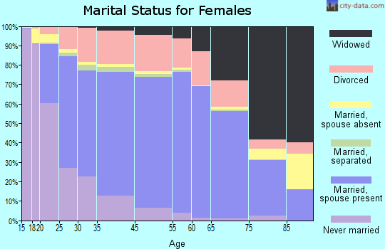 Childress County marital status for females