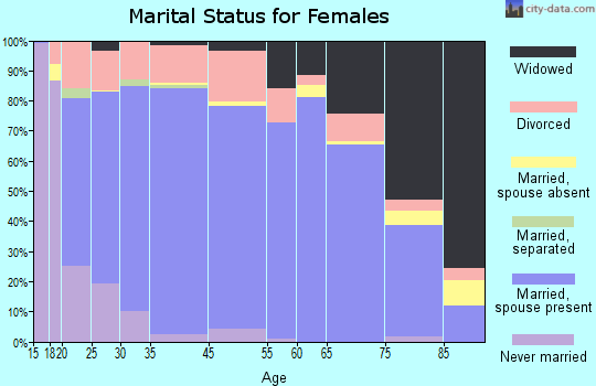 Smith County marital status for females