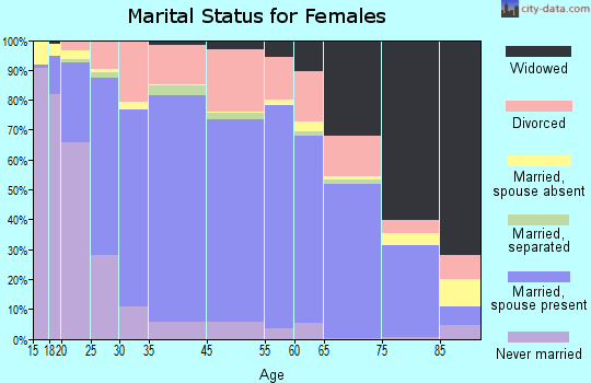 Somervell County marital status for females