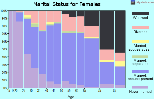 Huron County marital status for females