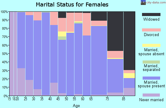 Kingsbury County marital status for females