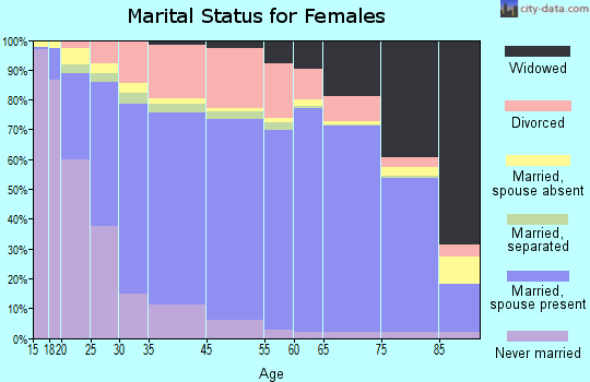 Burke County marital status for females
