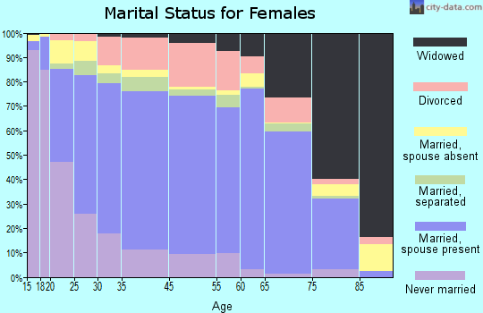 Burnett County marital status for females