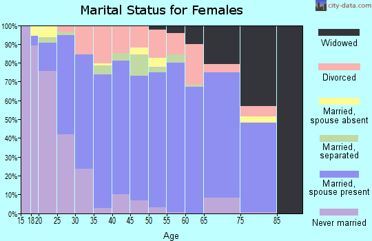 Dawson County marital status for females
