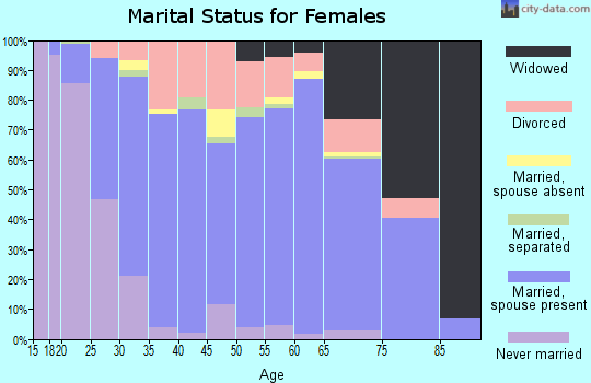 Johnson County marital status for females
