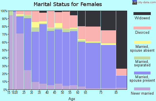 Elko County marital status for females