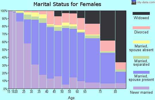 Rockland County marital status for females