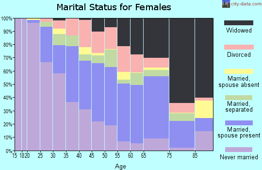 Williamsburg County marital status for females
