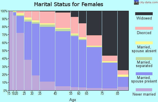 Brown County marital status for females