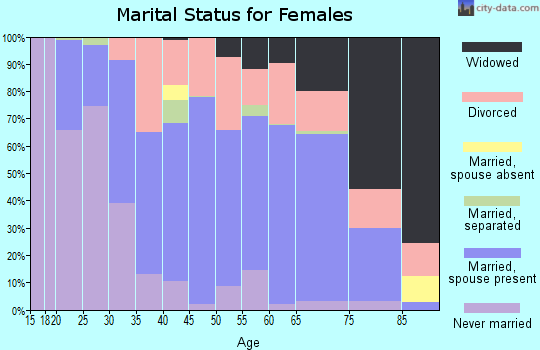 Luce County marital status for females