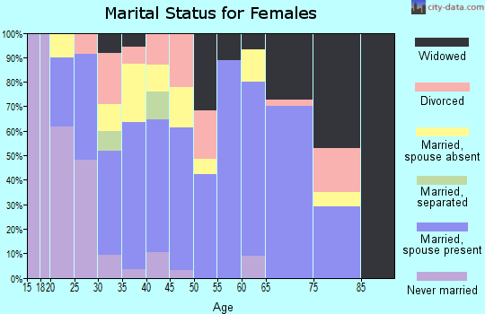 Echols County marital status for females