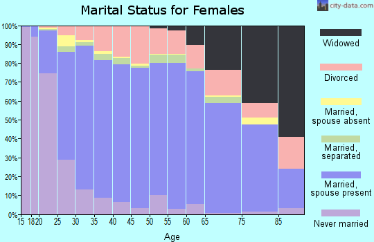 Johnson County marital status for females