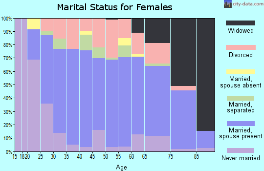 King William County marital status for females