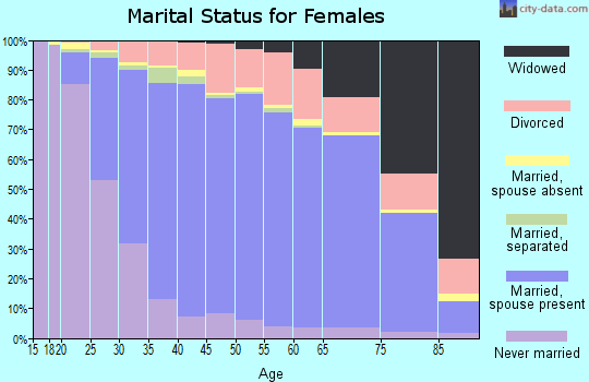 Medina County marital status for females