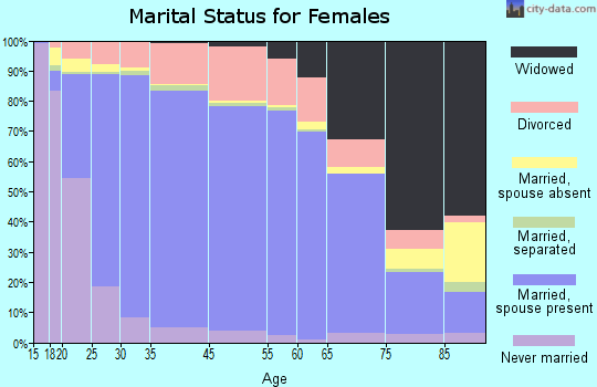 Chickasaw County marital status for females