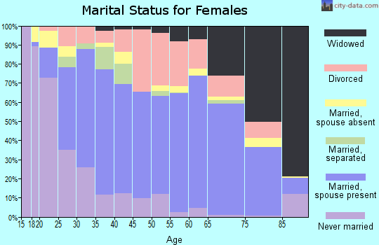 Okfuskee County marital status for females