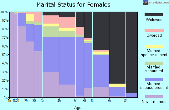 Dorchester County marital status for females