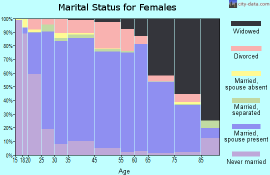 Benzie County marital status for females