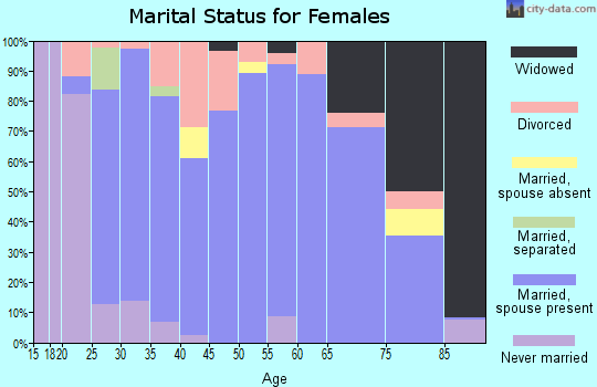 Mitchell County marital status for females