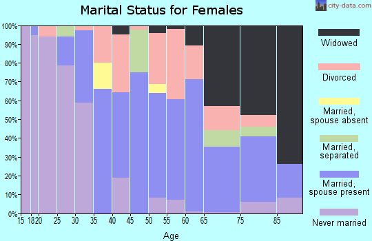 Dimmit County marital status for females