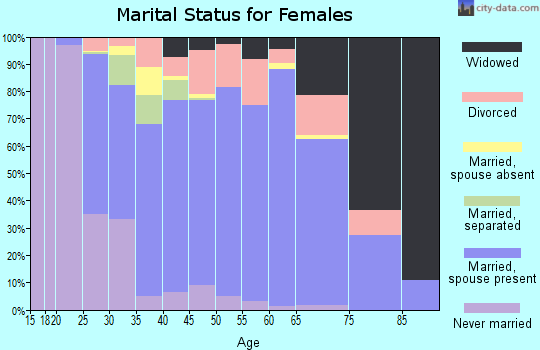 New Kent County marital status for females