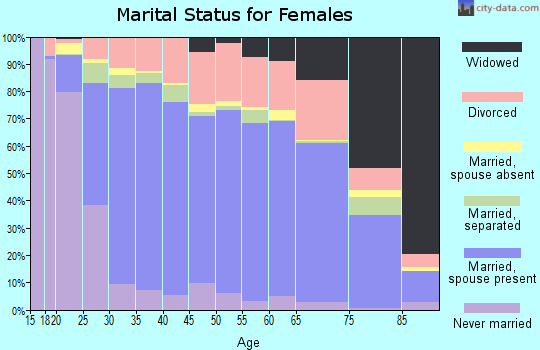 Blount County marital status for females