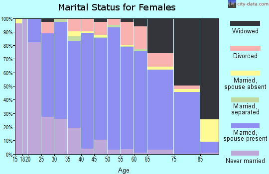 Mitchell County marital status for females