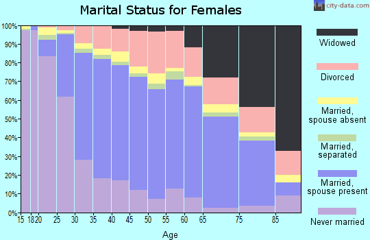 Gwinnett County marital status for females