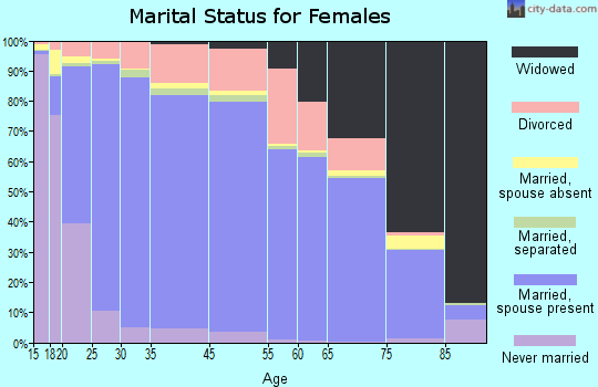 Christian County marital status for females