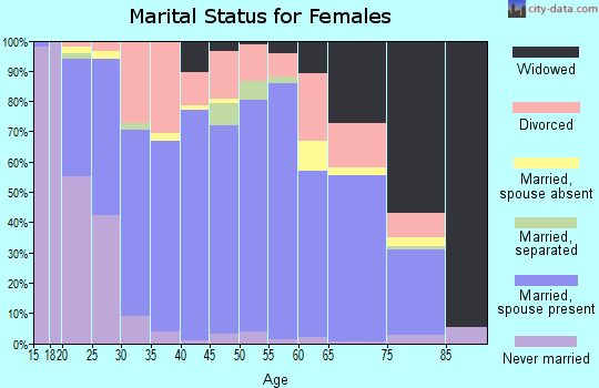 Polk County marital status for females