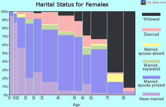 Cambria County marital status for females