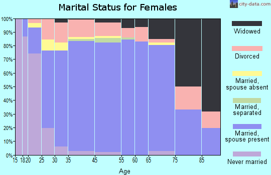Clarke County marital status for females