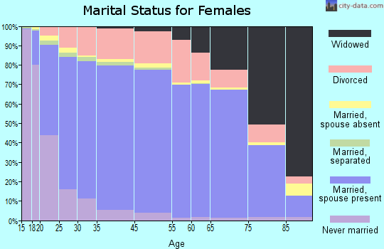 Burke County marital status for females