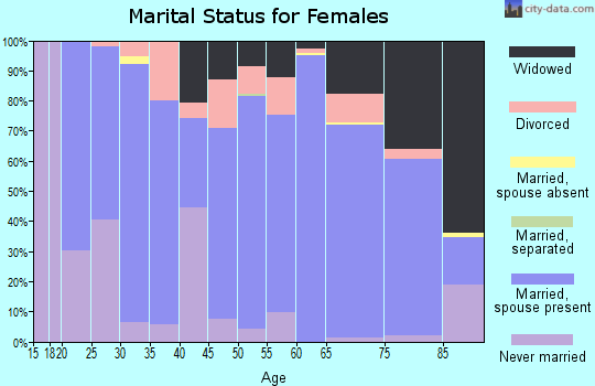 Smith County marital status for females