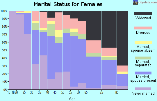 Warren County marital status for females