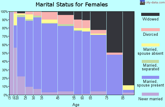 Botetourt County marital status for females
