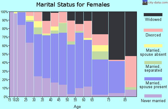 McDuffie County marital status for females
