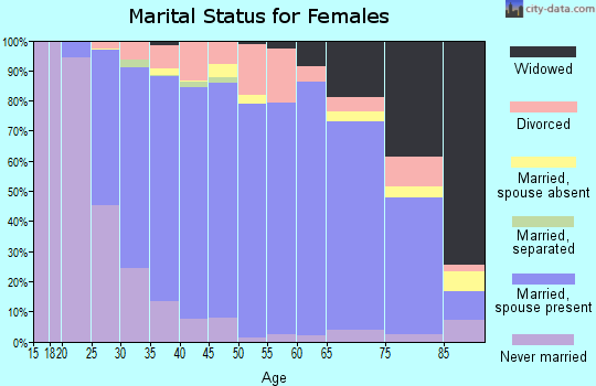 Winneshiek County marital status for females