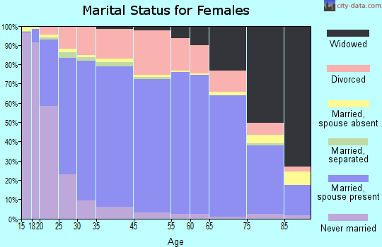 Clarke County marital status for females