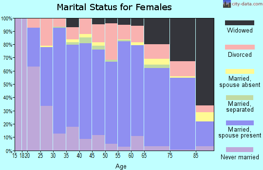 Wright County marital status for females