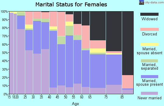 Meriwether County marital status for females